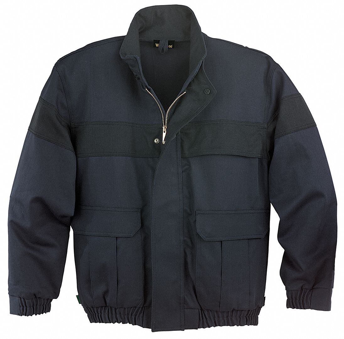 WORKRITE FR Navy UltraSoft(R) Flame-Resistant Jacket, L, 9.5 oz, Number ...