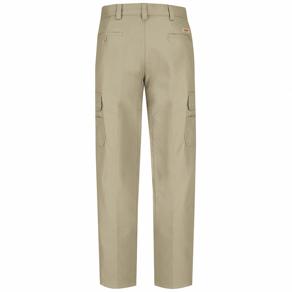 DICKIES Work Pants, Khaki, Cotton/Polyester 26KM12WP80KH 32 32