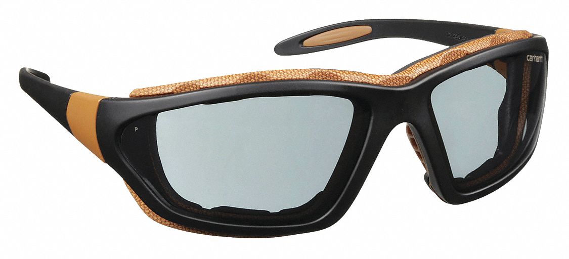 LUNETTES DE SÉCURITÉ, MONTURE INTÉGRALE, ENVELOPPANTE, NYLON/PC, ANTIRAYURES, NOIR/BEIGE/GRIS, CSA, M, UNISEXE