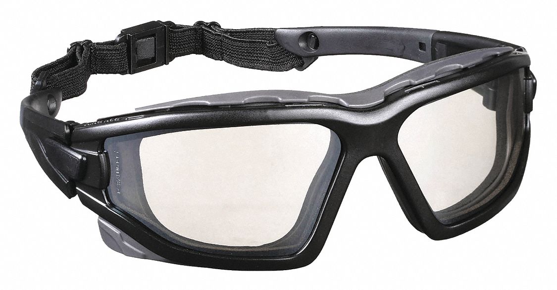 LUNETTES DE SÉCURITÉ, MONTURE INTÉGRALE, ENVELOPPANTE, NYLON/ACÉTATE/PC, ANTIBUÉE, NOIR, I/O, MIROIR, CSA, P