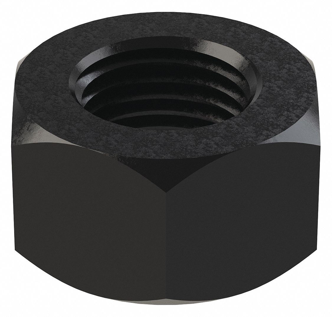 HEX NUT, M30-3.50 THREAD, 46MM HEX W, 24MM HEX H, STEEL, CLASS 8, PLAIN FINISH, 5 PK