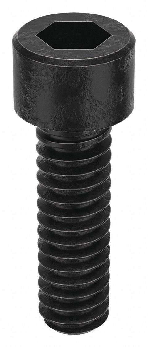 Socket Head Cap Screw: #1-64 Thread Size, 1/4 in Lg, Std, Black Oxide, Alloy Steel, 100 PK