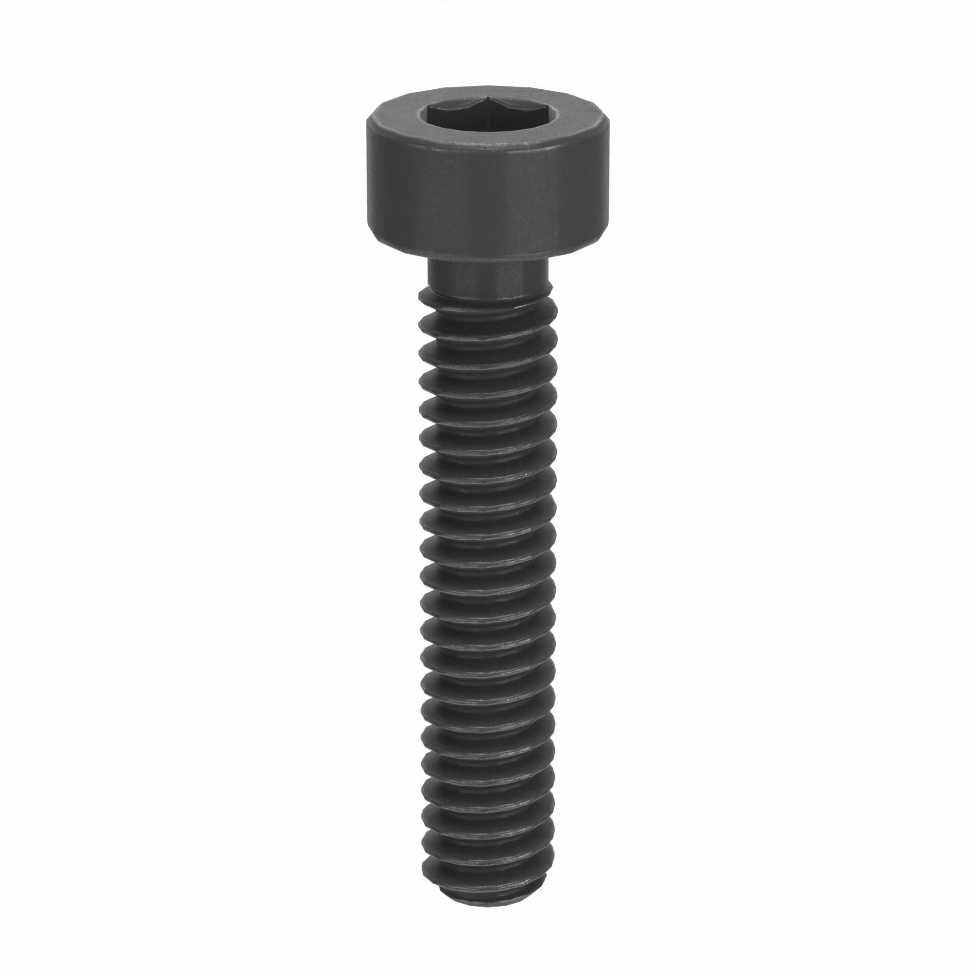 Socket Head Cap Screw: #1-64 Thread Size, 3/8 in Lg, Std, Black Oxide, Alloy Steel, 100 PK
