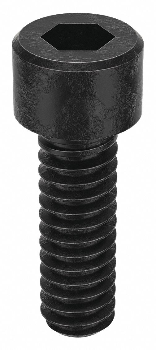Socket Head Cap Screw: #3-48 Thread Size, 5/16 in Lg, Std, Black Oxide, Alloy Steel, 100 PK