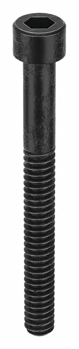 Socket Head Cap Screw: #4-40 Thread Size, 1 1/8 in Lg, Std, Black Oxide, Alloy Steel, 100 PK