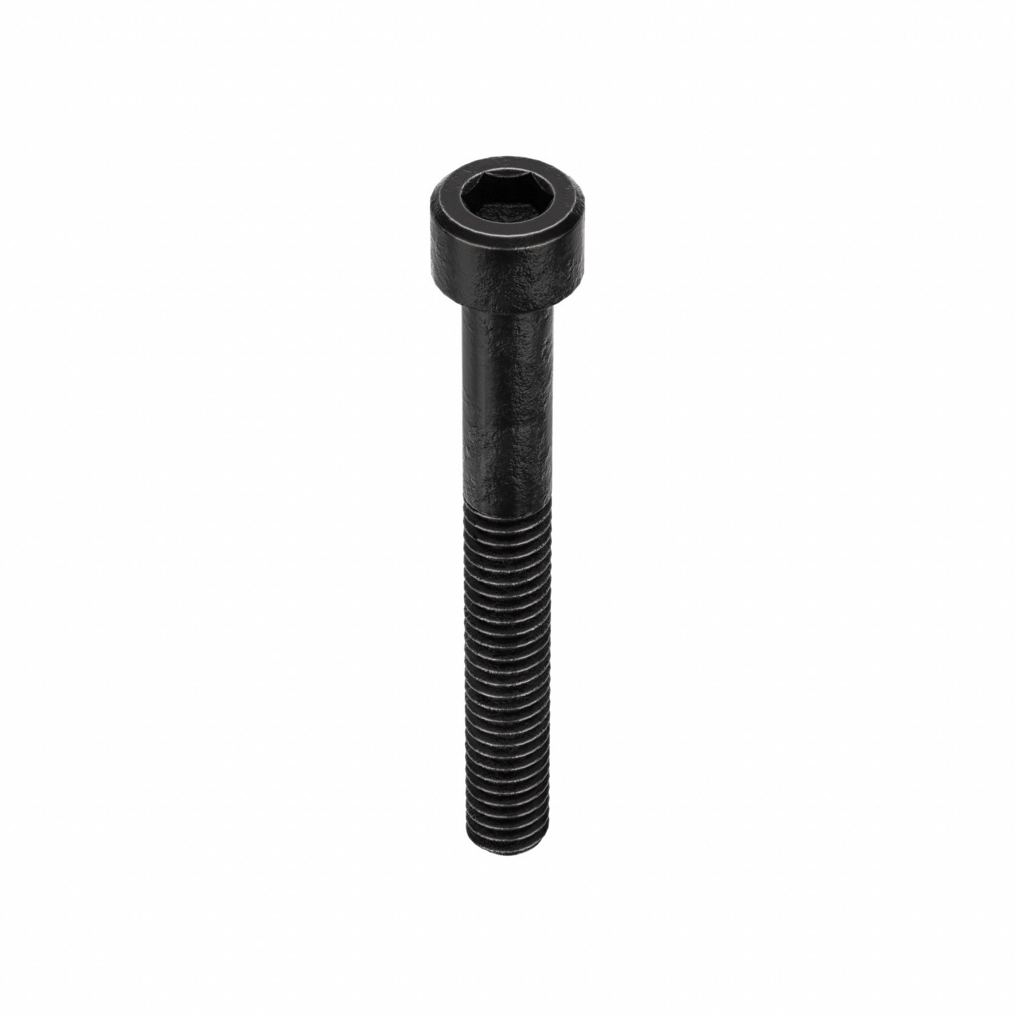 Socket Head Cap Screw: #8-32 Thread Size, 1 3/8 in Lg, Std, Black Oxide, Alloy Steel, 100 PK