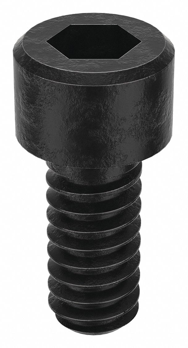 Socket Head Cap Screw: #10-24 Thread Size, 7/16 in Lg, Std, Black Oxide, Alloy Steel, 100 PK
