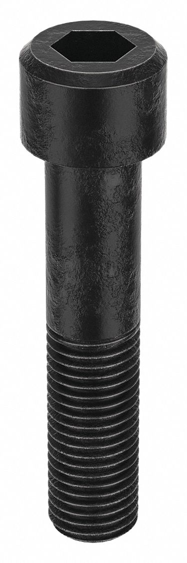 Socket Head Cap Screw: 1"-8 Thread Size, 4 3/4 in Lg, Std, Black Oxide, Alloy Steel, 5 PK