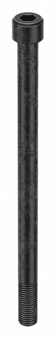 Socket Head Cap Screw: 1"-8 Thread Size, 16 in Lg, Std, Black Oxide, Alloy Steel, 1 in Head Ht