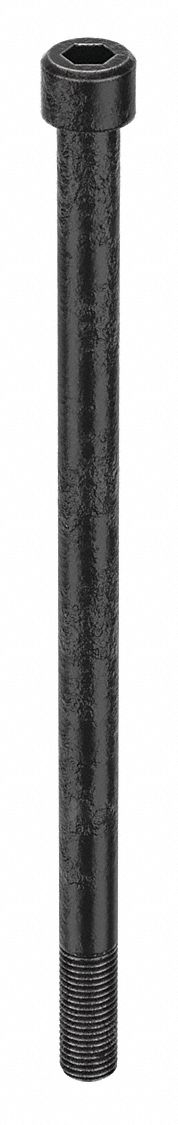 Socket Head Cap Screw: 1"-8 Thread Size, 18 in Lg, Std, Black Oxide, Alloy Steel, 1 in Head Ht