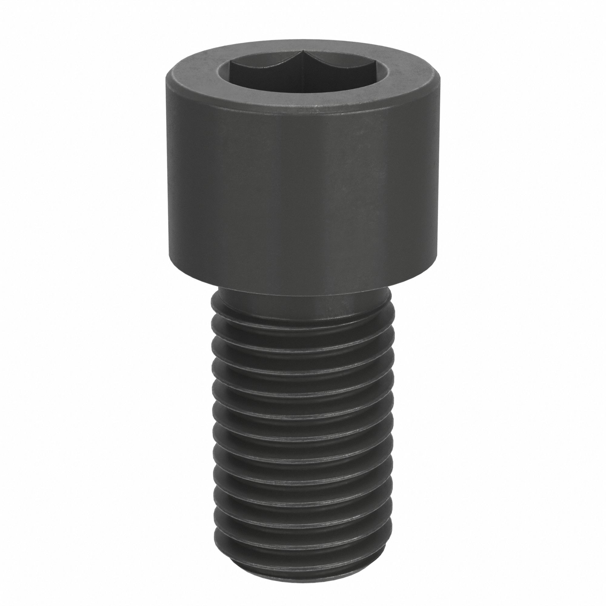 Socket Head Cap Screw: 1 1/8"-7 Thread Size, 2 in Lg, Std, Black Oxide, Alloy Steel, 7/8 in Drive