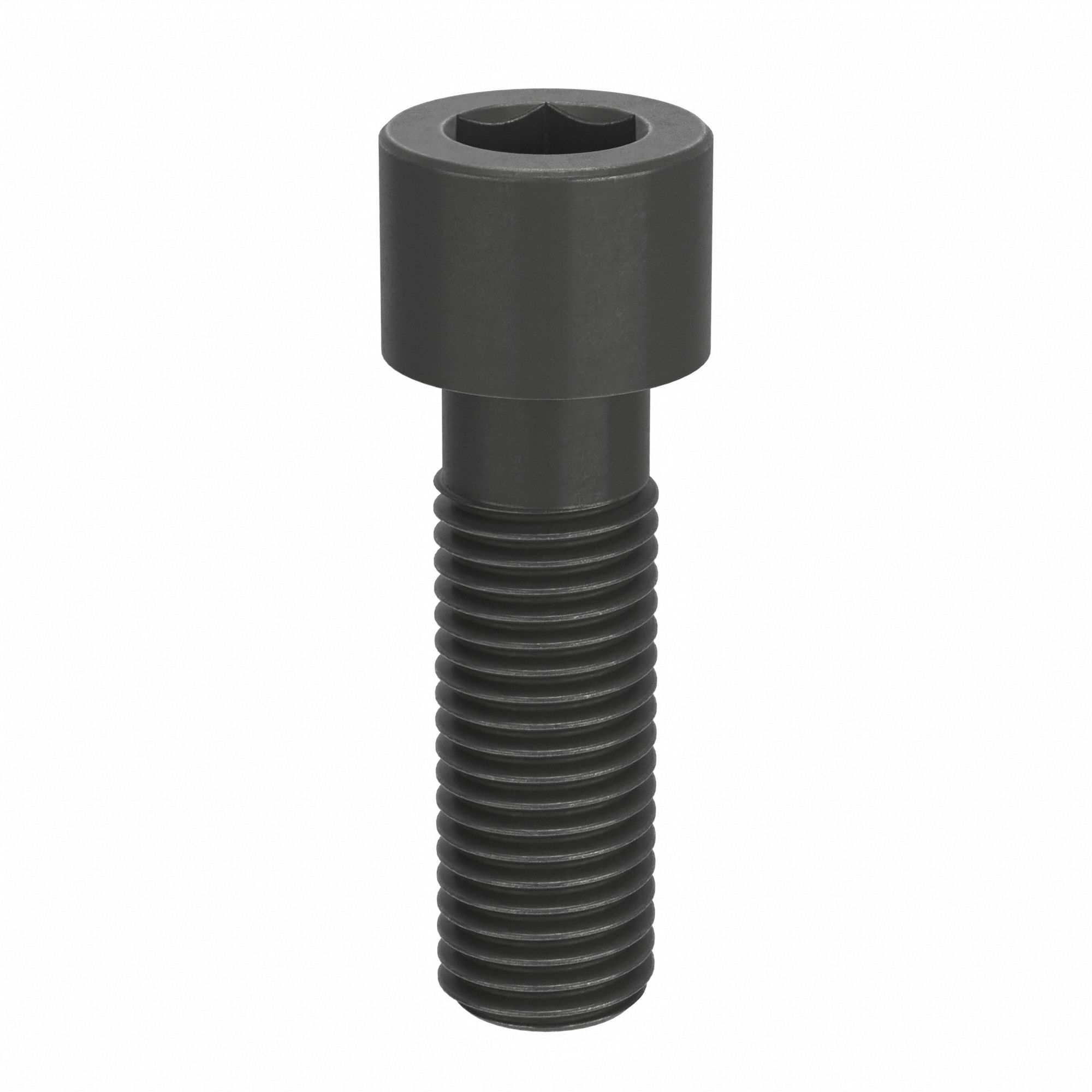 Socket Head Cap Screw: 1 1/8"-7 Thread Size, 3 1/2 in Lg, Std, Black Oxide, Alloy Steel