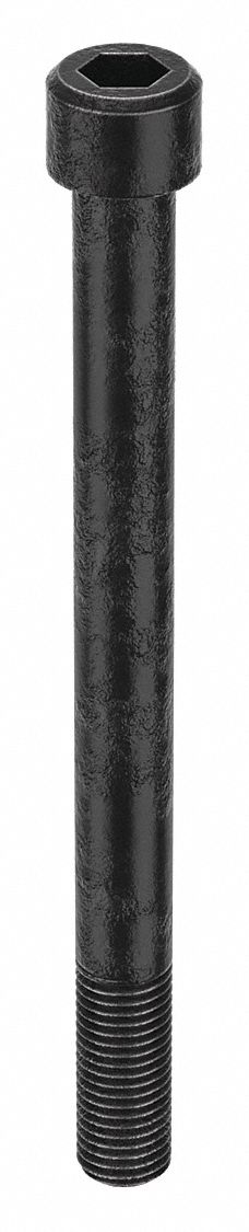 Socket Head Cap Screw: 1 1/8"-7 Thread Size, 13 in Lg, Std, Black Oxide, Alloy Steel, 7/8 in Drive