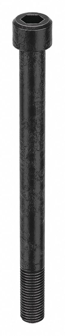 Socket Head Cap Screw: 1 1/8"-7 Thread Size, 14 in Lg, Std, Black Oxide, Alloy Steel, 7/8 in Drive