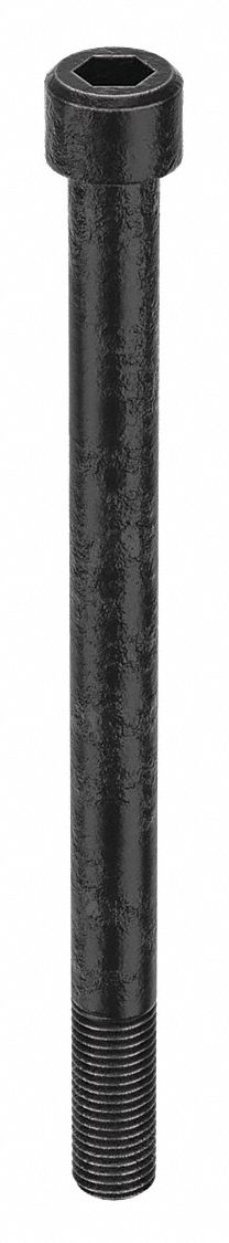 Socket Head Cap Screw: 1 1/8"-7 Thread Size, 15 in Lg, Std, Black Oxide, Alloy Steel, 7/8 in Drive