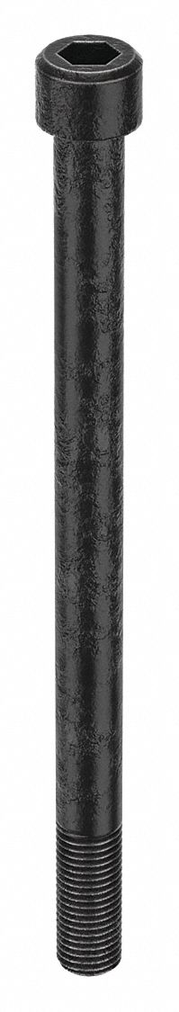 Socket Head Cap Screw: 1 1/8"-7 Thread Size, 16 in Lg, Std, Black Oxide, Alloy Steel, 7/8 in Drive