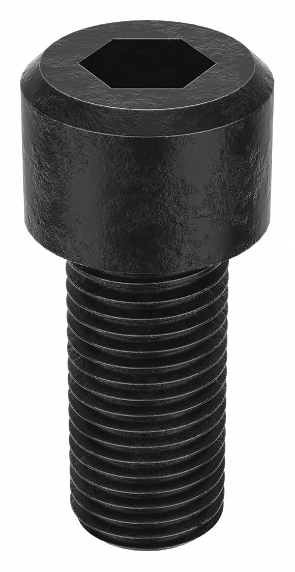 Socket Head Cap Screw: 1 1/4"-7 Thread Size, 2 3/4 in Lg, Std, Black Oxide, Alloy Steel