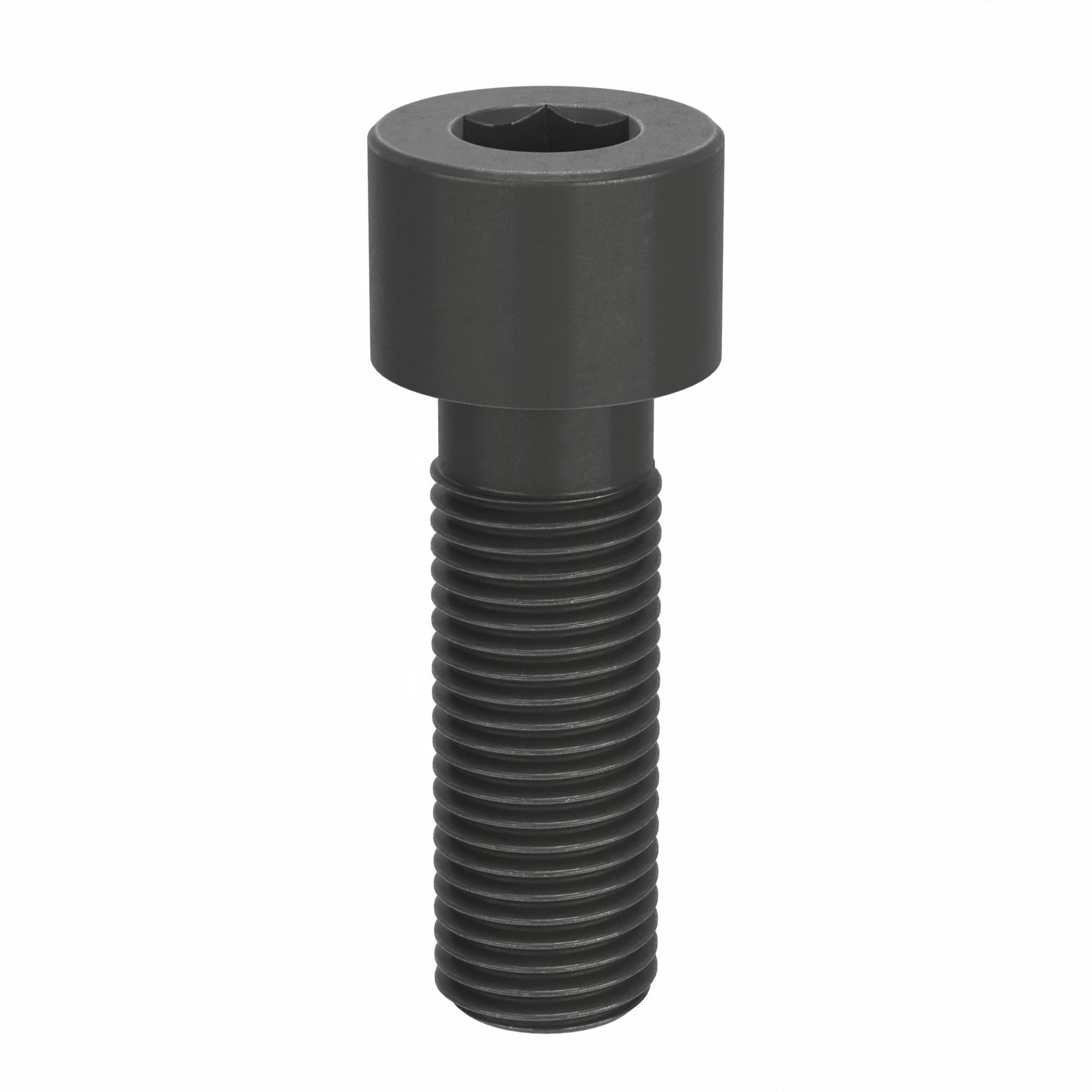 Socket Head Cap Screw: 1 1/4"-7 Thread Size, 3 3/4 in Lg, Std, Black Oxide, Alloy Steel