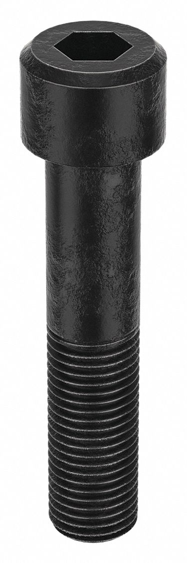 Socket Head Cap Screw: 1 1/4"-7 Thread Size, 6 in Lg, Std, Black Oxide, Alloy Steel, 1.25 in Head Ht