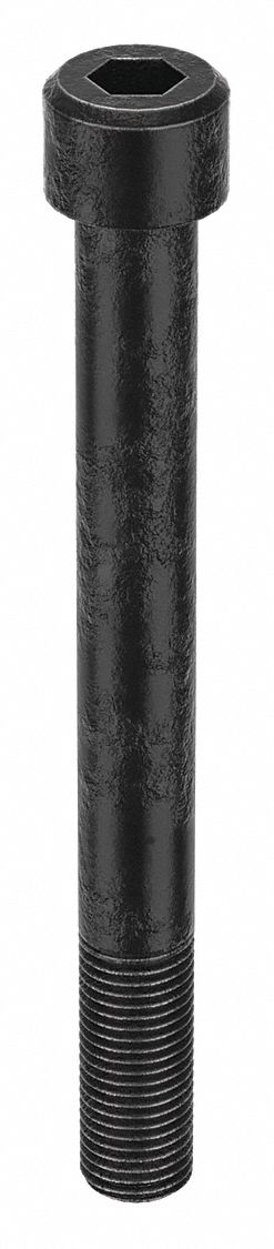 VIS D'ASS SIX PANS CREUX,1¼"-7,12PO LO,STANDARD,OXYDE NOIR,ACIER,UNC,TÊTE 1¼PO H