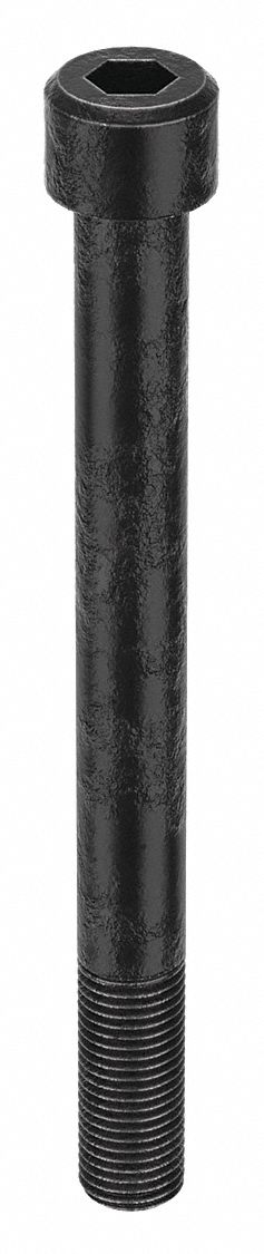 Socket Head Cap Screw: 1 1/4"-7 Thread Size, 13 in Lg, Std, Black Oxide, Alloy Steel, 7/8 in Drive