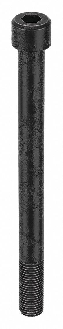 Socket Head Cap Screw: 1 1/4"-7 Thread Size, 15 in Lg, Std, Black Oxide, Alloy Steel, 7/8 in Drive