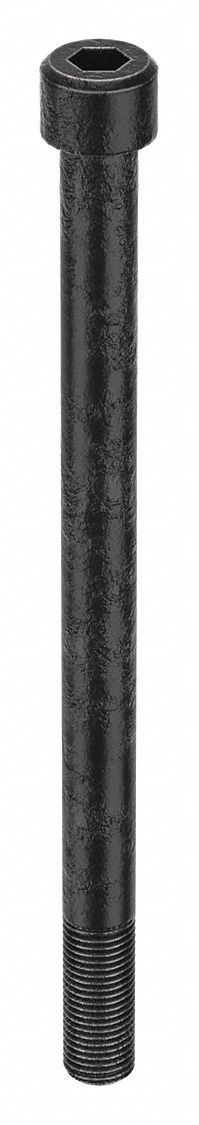 Socket Head Cap Screw: 1 1/4"-7 Thread Size, 18 in Lg, Std, Black Oxide, Alloy Steel, 7/8 in Drive