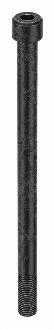 Socket Head Cap Screw: 1 1/4"-7 Thread Size, 20 in Lg, Std, Black Oxide, Alloy Steel, 7/8 in Drive