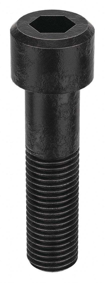Socket Head Cap Screw: 1 3/8"-6 Thread Size, 5 1/2 in Lg, Std, Black Oxide, Alloy Steel, 1 in Drive