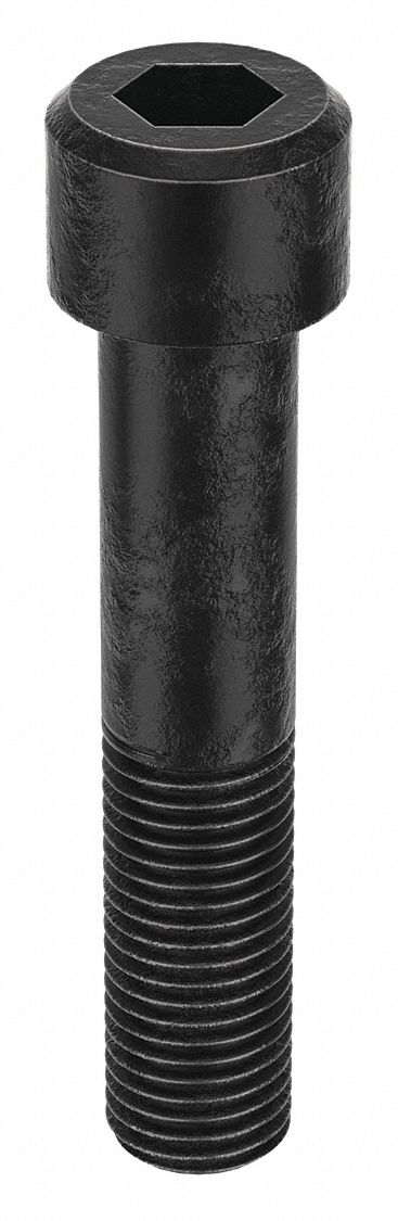 Socket Head Cap Screw: 1 3/8"-6 Thread Size, 7 in Lg, Std, Black Oxide, Alloy Steel, 1 in Drive