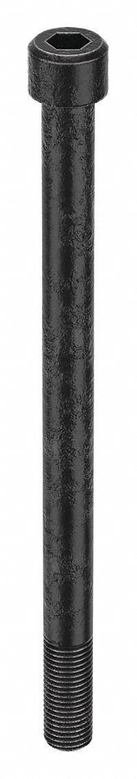 Socket Head Cap Screw: 1 3/8"-6 Thread Size, 20 in Lg, Std, Black Oxide, Alloy Steel, 1 in Drive