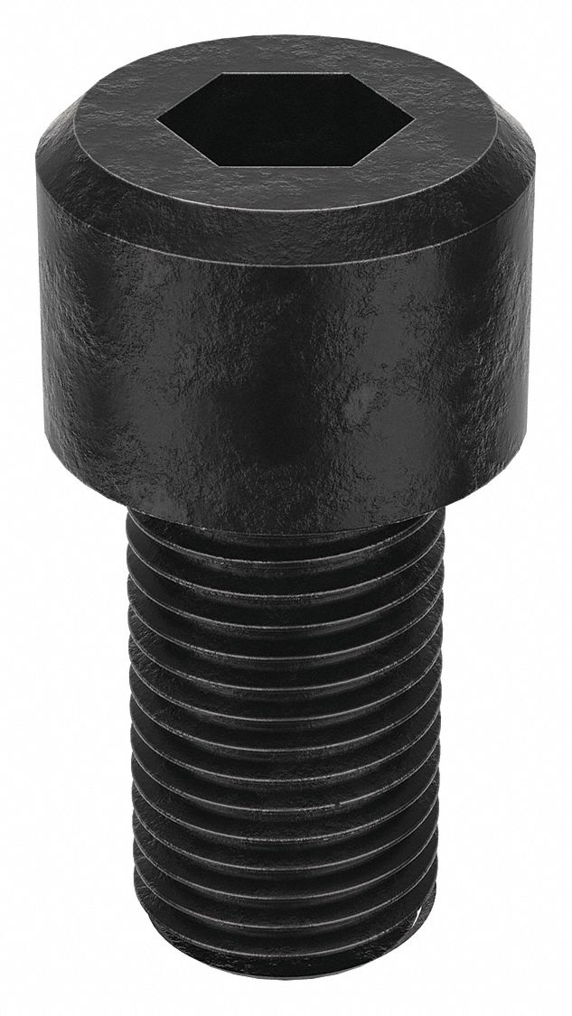Socket Head Cap Screw: 1 1/2"-6 Thread Size, 2 3/4 in Lg, Std, Black Oxide, Alloy Steel, 1 in Drive
