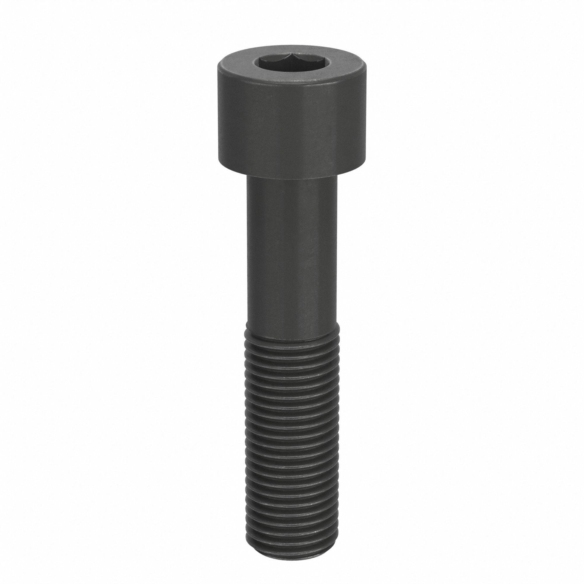 Socket Head Cap Screw: 1 1/2"-6 Thread Size, 6 1/2 in Lg, Std, Black Oxide, Alloy Steel, 1 in Drive
