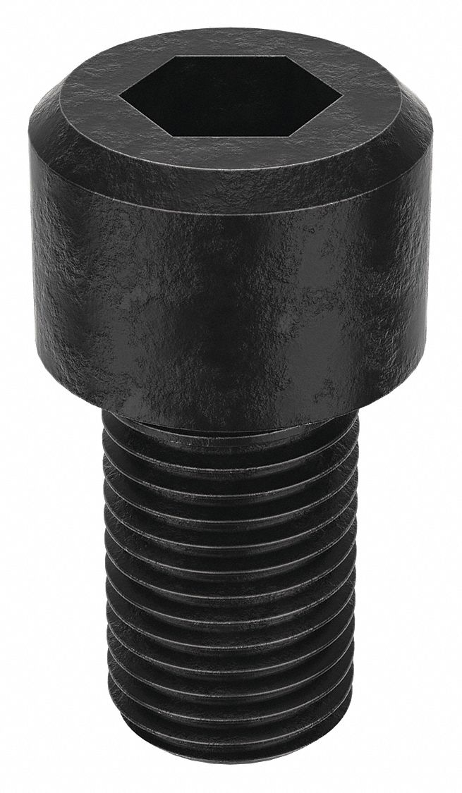 Socket Head Cap Screw: 1 3/4"-5 Thread Size, 3 in Lg, Std, Black Oxide, Alloy Steel, 1.75 in Head Ht