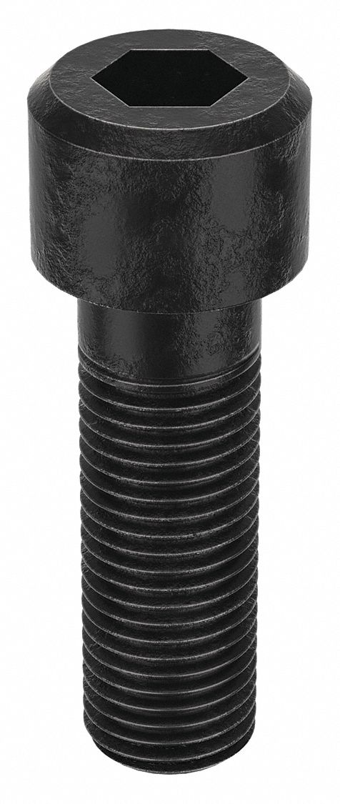 Socket Head Cap Screw: 1 3/4"-5 Thread Size, 5 1/2 in Lg, Std, Black Oxide, Alloy Steel