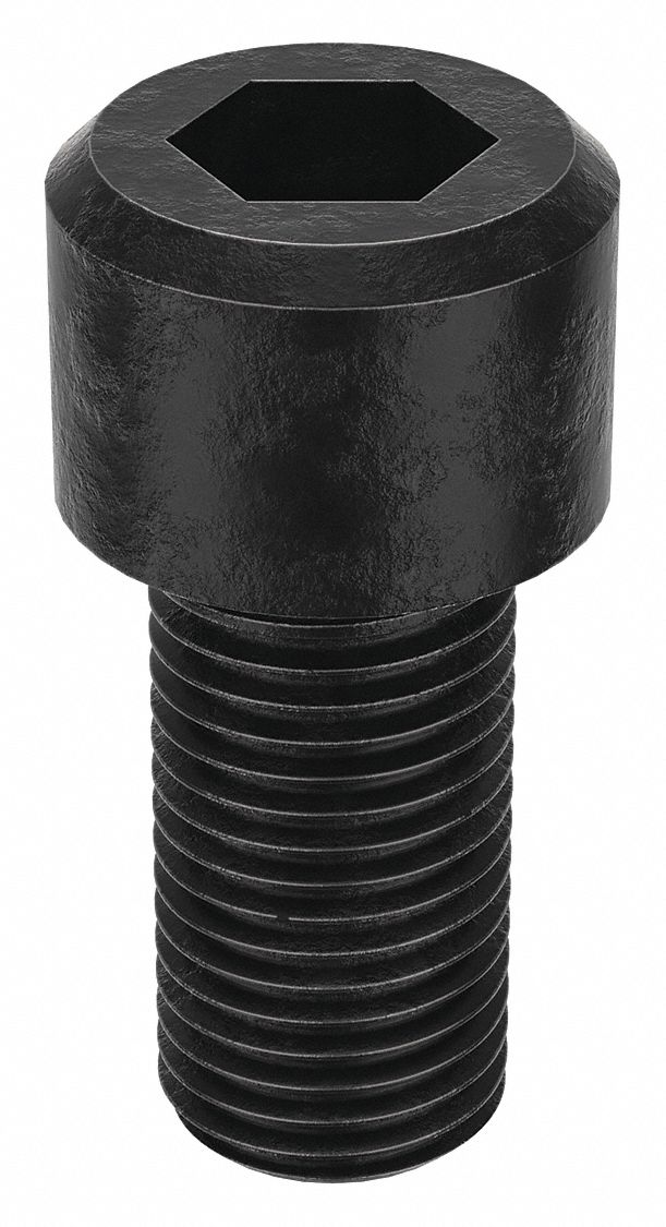 Socket Head Cap Screw: 2"-4-1/2 Thread Size, 4 in Lg, Std, Black Oxide, Alloy Steel, 2 in Head Ht
