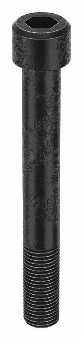 Socket Head Cap Screw: 2"-4-1/2 Thread Size, 16 in Lg, Std, Black Oxide, Alloy Steel, 2 in Head Ht