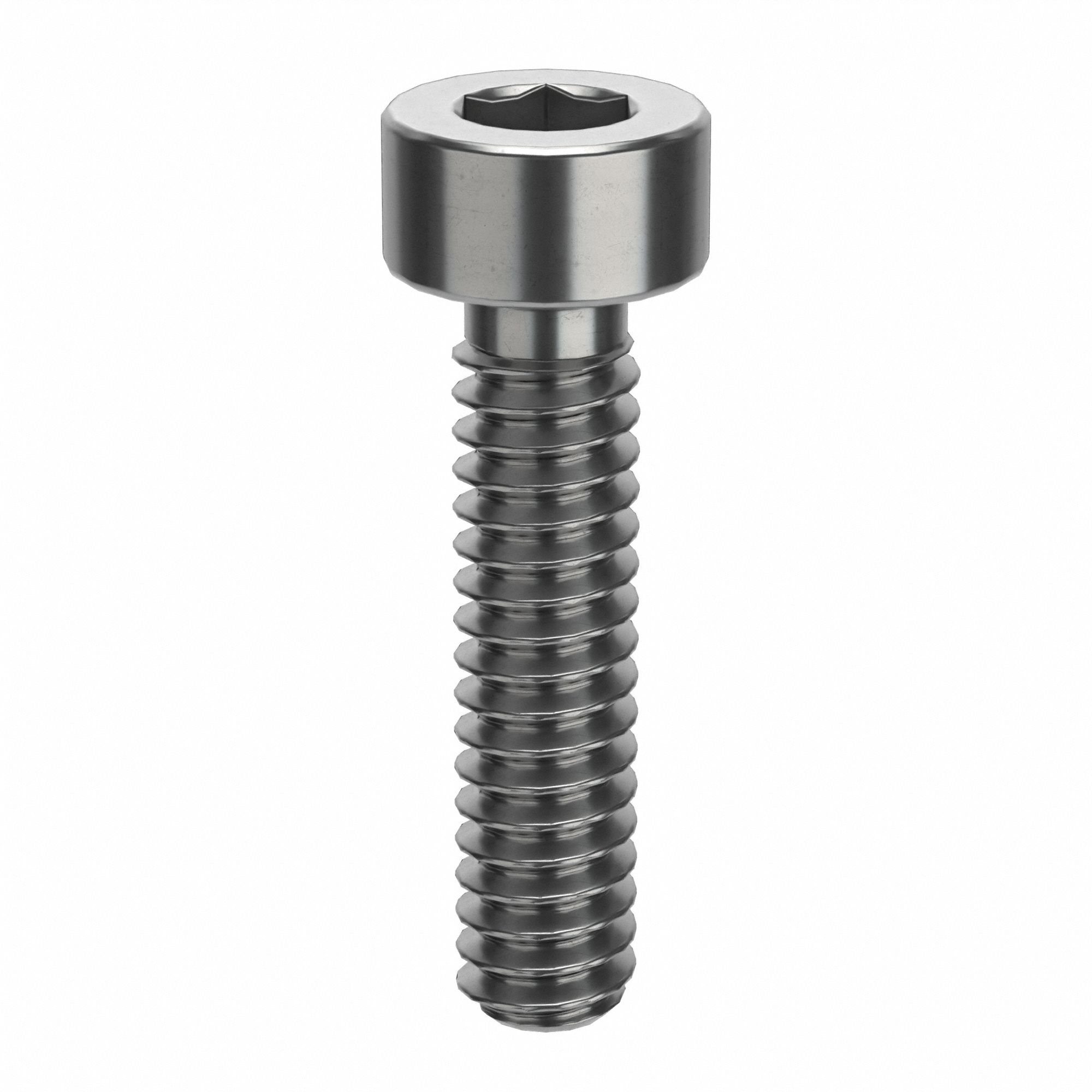 Socket Head Cap Screw: #1-64 Thread Size, 5/16 in Lg, Std, Plain, Stainless Steel, 18-8, 100 PK