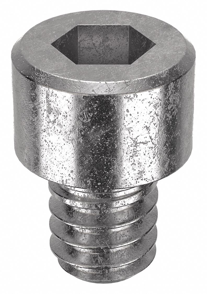 Socket Head Cap Screw: #3-48 Thread Size, 1/8 in Lg, Std, Plain, Stainless Steel, 18-8, 100 PK