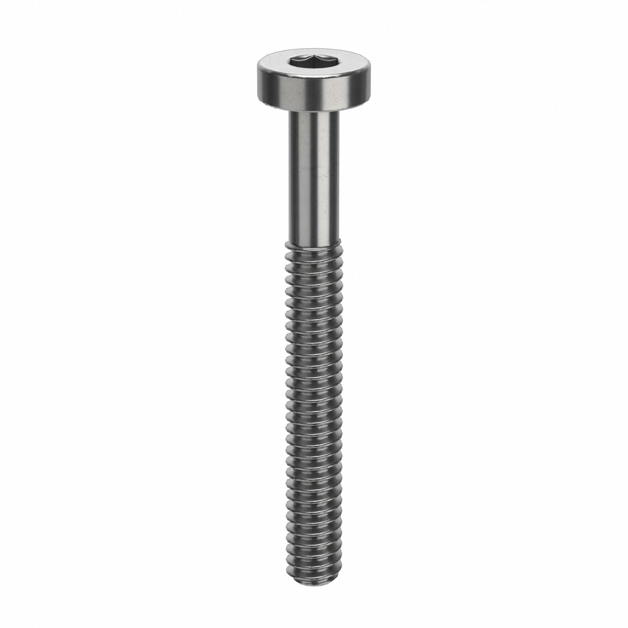 Socket Head Cap Screw: #3-48 Thread Size, 7/8 in Lg, Std, Plain, Stainless Steel, 18-8, 100 PK