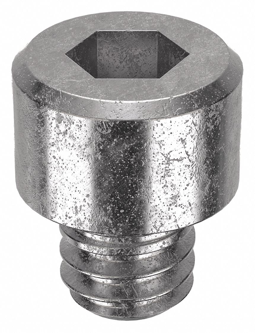 Socket Head Cap Screw: #5-40 Thread Size, 1/8 in Lg, Std, Plain, Stainless Steel, 18-8, 100 PK