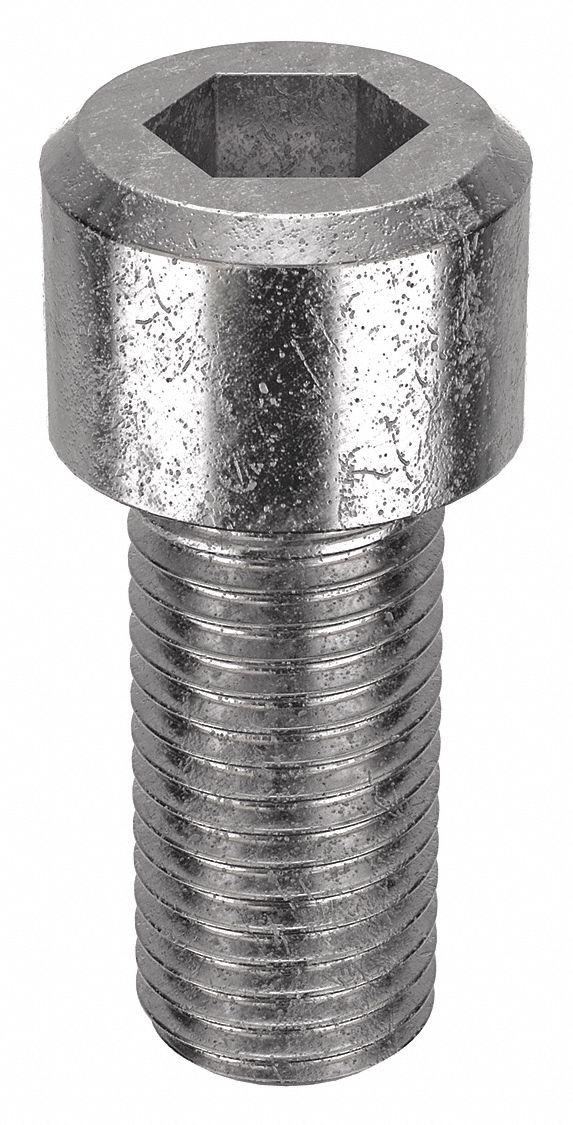 Socket Head Cap Screw: 1"-8 Thread Size, 2 1/4 in Lg, Std, Plain, Stainless Steel, 18-8, 5 PK