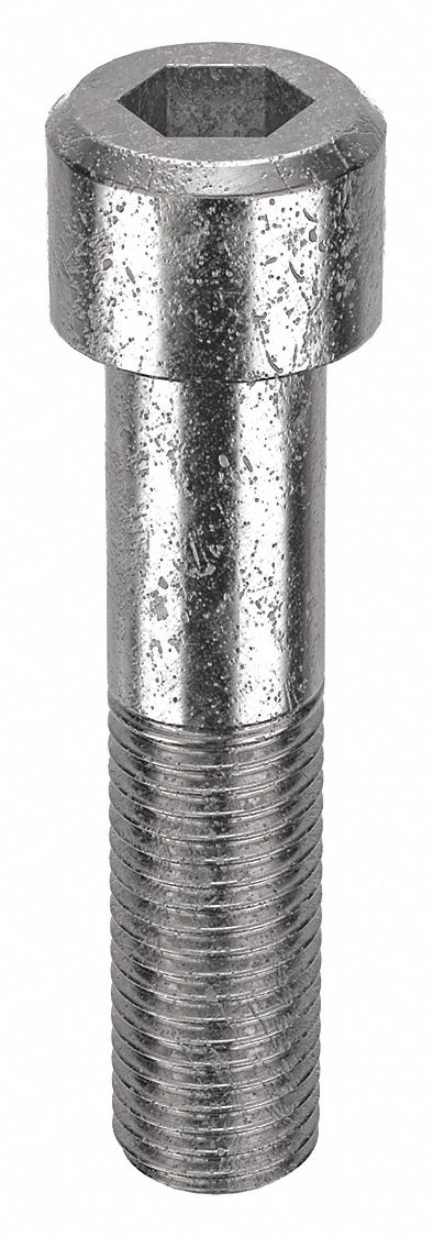 Socket Head Cap Screw: 1"-8 Thread Size, 4 1/2 in Lg, Std, Plain, Stainless Steel, 18-8, 5 PK