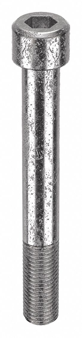 Socket Head Cap Screw: 1"-8 Thread Size, 8 in Lg, Std, Plain, Stainless Steel, 18-8, 1 in Head Ht