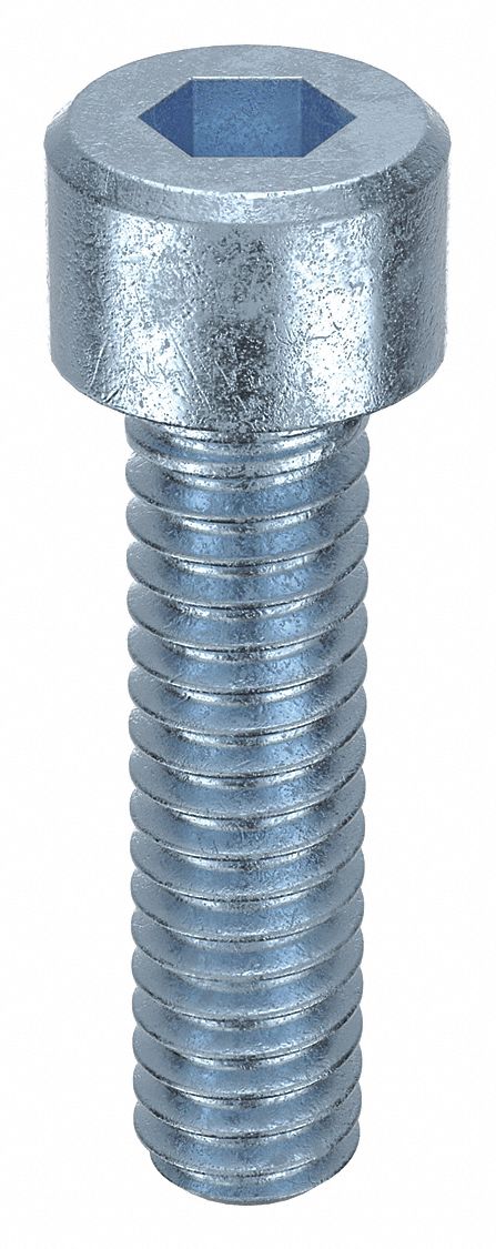 Socket Head Cap Screw: #5-40 Thread Size, 1/2 in Lg, Std, Zinc Plated, Alloy Steel, 100 PK