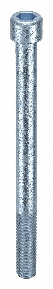 Socket Head Cap Screw: 5/16"-18 Thread Size, 4 in Lg, Std, Zinc Plated, Alloy Steel, 10 PK