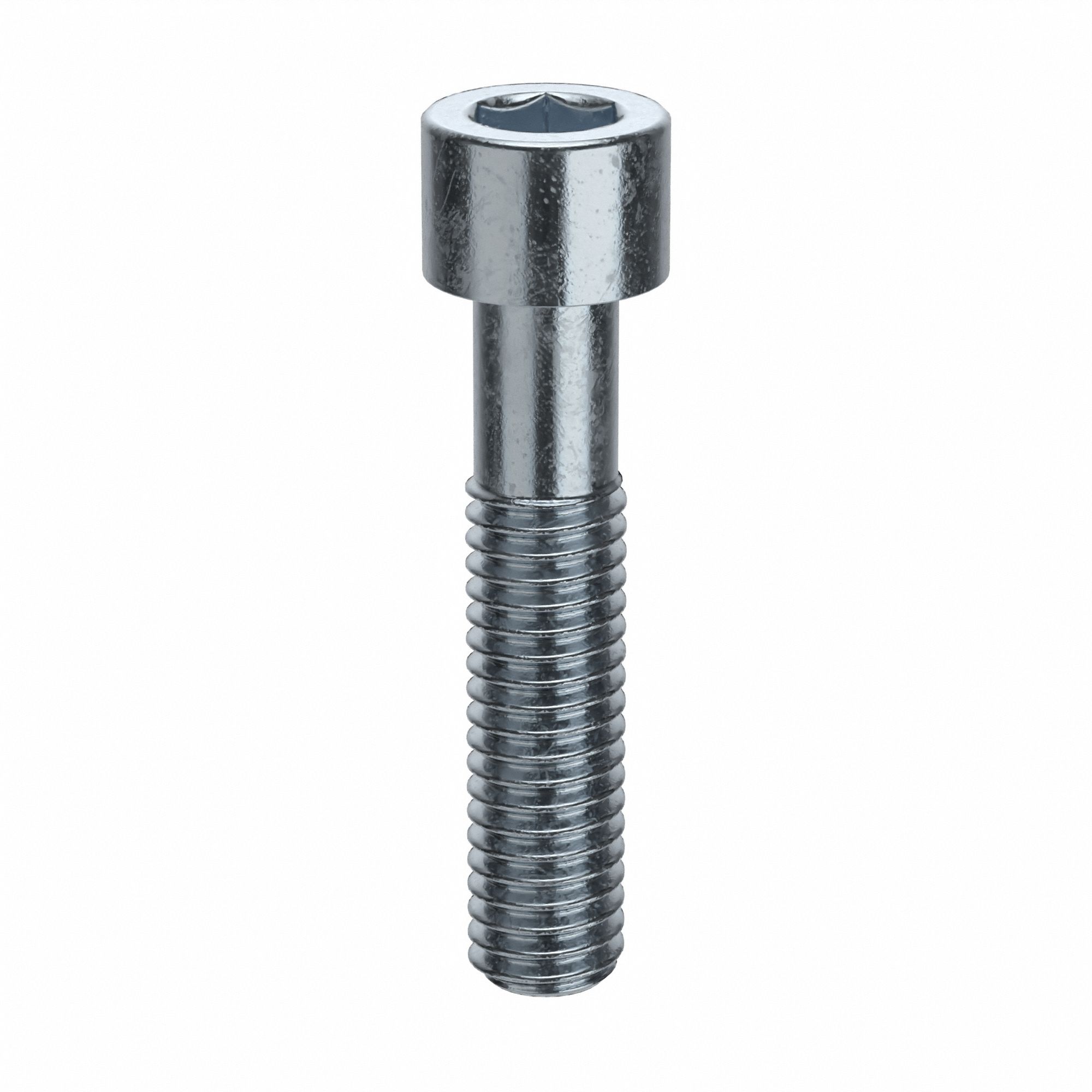 Socket Head Cap Screw: 3/8"-16 Thread Size, 1 3/4 in Lg, Std, Zinc Plated, Alloy Steel, 25 PK