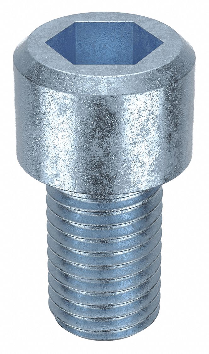 Socket Head Cap Screw: 3/4"-10 Thread Size, 1 1/4 in Lg, Std, Zinc Plated, Alloy Steel, 5 PK