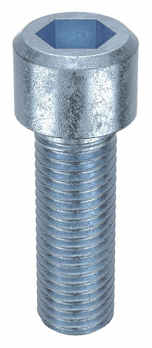 Socket Head Cap Screw: 3/4"-10 Thread Size, 2 1/4 in Lg, Std, Zinc Plated, Alloy Steel, 5 PK