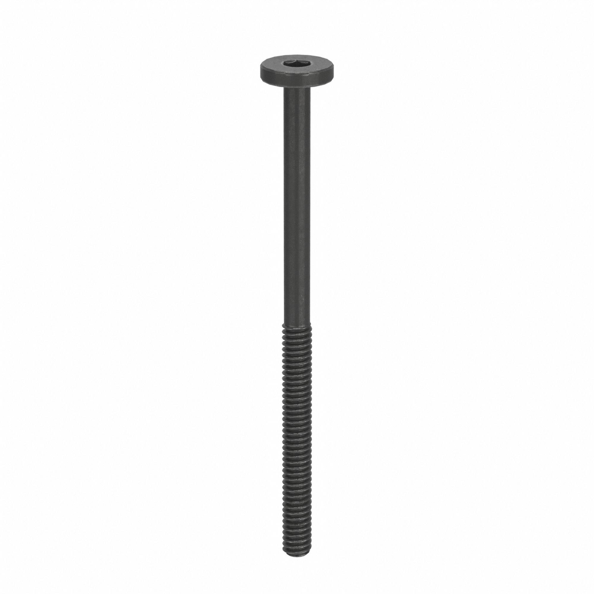 Socket Head Cap Screw: #0-80 Thread Size, 1 in Lg, Std, Black Oxide, Alloy Steel, 100 PK